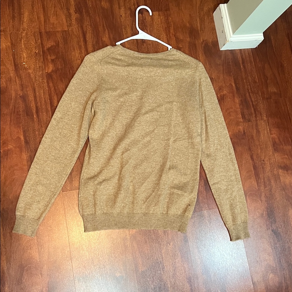 NWT tan size M charter club 100% cashmere crew neck sweater - Picture 2 of 4